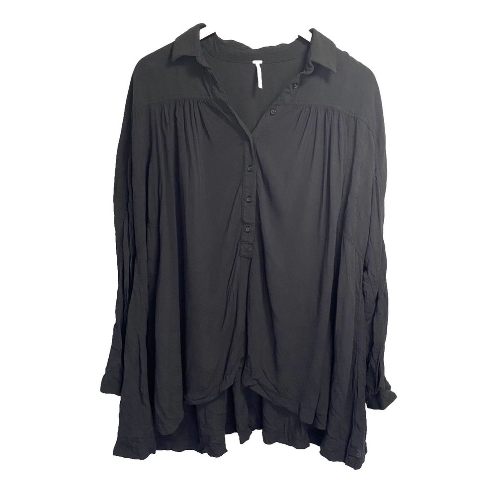 Free People Black Blouse